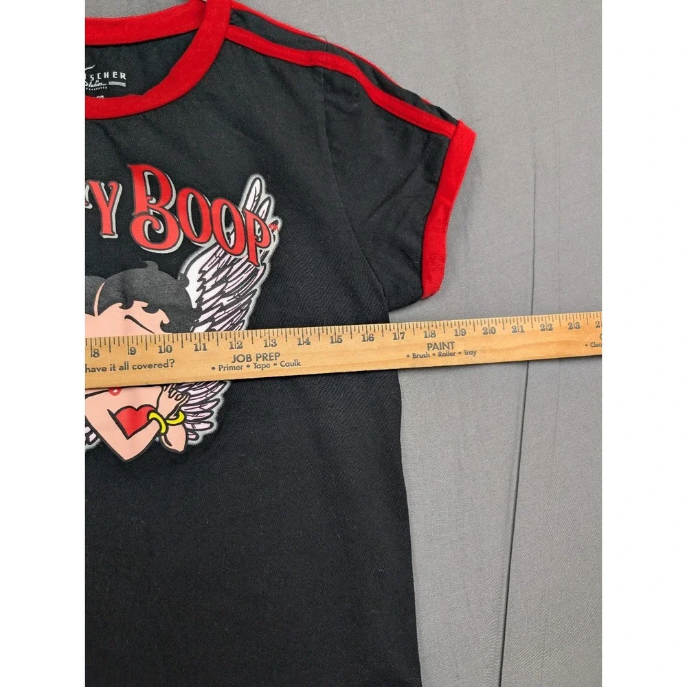Fleischer Studios Kids Short Sleeve Black‎ T Shirt Size XL Betty Boop